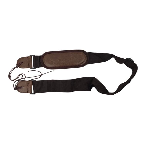 Guitar Strap Adjustable 38" - 60" Brown Faux Leather Stitched Shoulder Pad NWOT - Picture 4 of 11